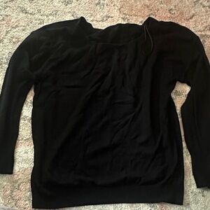 lululemon athletica Black Acrylic Crew with Silver Logo